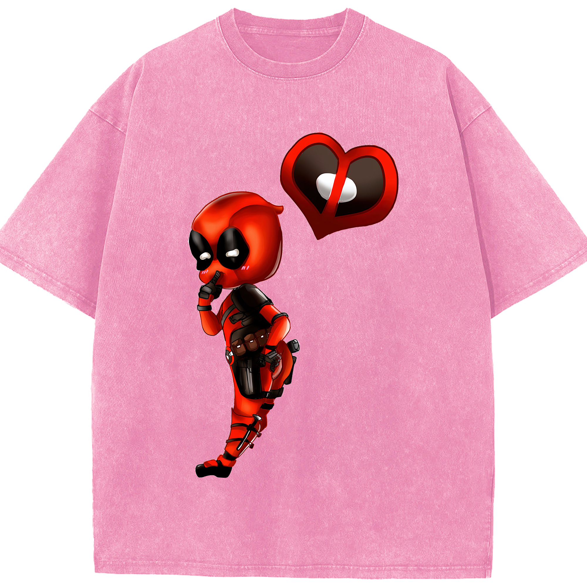 （画像用） Deadpool デッドプール 綿100% ヴィンテージ風 半袖Tシャツ（フロントプリント）